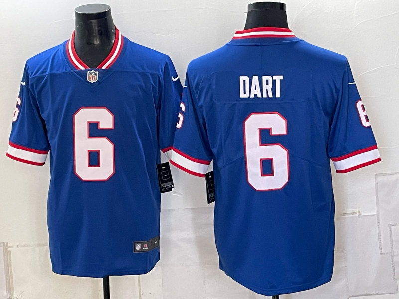 Men New York Giants #6 Dart blue Nike 2026 NFL Game Jersey 100404
